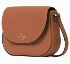 NWB Kate Spade Leila Mini Flap Crossbody Brown Leather WLR00396 $239 Gift Bag FS - £79.44 GBP