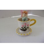 Miniature Tea Cup Fairy In Cup Trinket Box 3&quot; high - $207.10 MXN