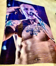 *RARE/UNIQUE* Chester Bennington Linkin Park Plush Huge Blanket Original 60”x90” - £60.11 GBP