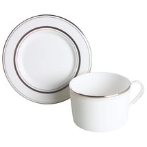 Kate Spade by Lenox Library Lane Platinum Bone China Tea Cup &amp; Saucer - £20.03 GBP