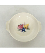  Vintage knowles utility ware small serving dish with handles fruit pattern - $19.75