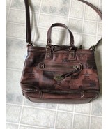 brown BOC home of the Brave Print Purse Bag Double Handle and Shoulder S... - $37.07