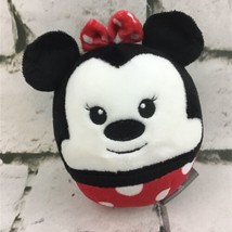 Hallmark Disney Round Plush Minnie Mouse Retro White And Black Mini Stuffed Toy - £5.53 GBP