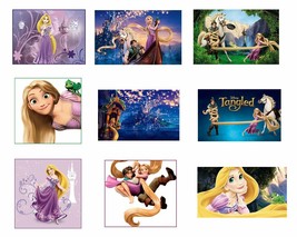 9 Disney Tangled Stickers, Rapunzel Birthday Party Favors, Labels, Scrapbooking - £9.58 GBP