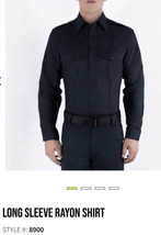 Blauer 8900 Men&#39;s Long Sleeve Police Uniform Shirt Black Size Size 15.5 ... - £11.95 GBP