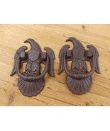 2 Large Cast Iron Door Knocker American Eagle Man Cave Vintage Style Rus... - $617.57 MXN