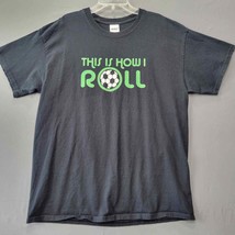 Gildan Mens T-Shirt Size L Soccer Classic Crew Neck Sporty Tee Short Sle... - £6.72 GBP