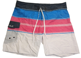 Nonwe Board Shorts Mens Swimming Trunks Blue Pink White Swim Beach Size 42 - £11.14 GBP