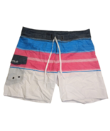 Nonwe Board Shorts Mens Swimming Trunks Blue Pink White Swim Beach Size 42 - £10.97 GBP