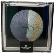 1- Maybelline EyeStudio Marbleized Duo Eyeshadow #15 DOWNTOWN DENIM (Sea... - $9.89