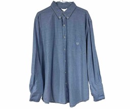 Chaps Classic Oxford Button Down Long Sleeve Shirt Mens XL Blue NWT - $19.80