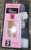 Inteco Intimates ~ 3-Pair Womens Bikini Underwear Cotton Blend ~ 8/XL - £17.32 GBP