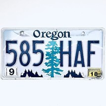 2018 United States Oregon Douglas Fir Passenger License Plate 585 HAF - $16.82