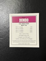 Disney Edition Monopoly Replacement Piece: Title Deed Card -Dumbo’s Circ... - $2.99
