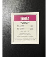 Disney Edition Monopoly Replacement Piece: Title Deed Card -Dumbo’s Circ... - $55.68 MXN