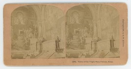 1896 Real Photo Stereoview Statue of the Virgin Mary, Vatican Rome Italy - £14.56 GBP