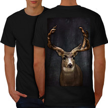 Beast Wild Animal Deer Shirt Buck Male Men T-shirt Back - £10.44 GBP