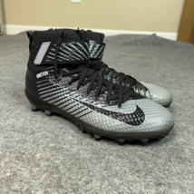 Nike Mens Football Cleats 13 Black Gray Shoe Lacrosse Lunarbeast Elite TD Sport - £23.16 GBP