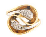 Diamond Women&#39;s Fashion Ring 14kt Yellow and White Gold 371409 - $499.00