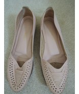 Ladies Shoes Size 7 1/2 M Light Pink Leather Slip On Flats $68 Value by ... - $19.94