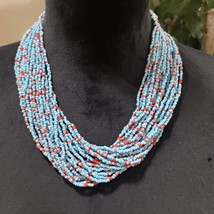Women Bold Strand Crochet Tribal Gypsy Naga Fashion Ethnic Necklace with Lobster - £23.74 GBP