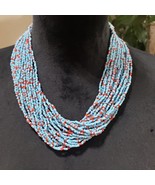 Women Bold Strand Crochet Tribal Gypsy Naga Fashion Ethnic Necklace with... - £23.53 GBP