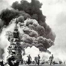 USS Bunker Hill Hit By 2 Kamikaze Planes 1945 WW2 Photo Print Military DWHH10 - £31.46 GBP