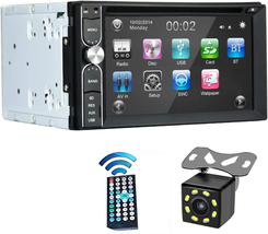 Backup Camera Included + Double Din Car Stereo DVD/CD/AM/FM Player - £152.71 GBP