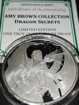1 oz Proof Amy Brown Collection Dragon Secrets Silver Round - £68.73 GBP