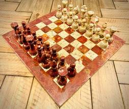 Vintage Marble Chess Set 12&quot; - £243.07 GBP