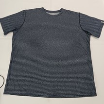 Columbia Omni-Wick AM6982 Men&#39;s Gray Stripes Cotton Blend T-Shirt Size 2XL - $20.78