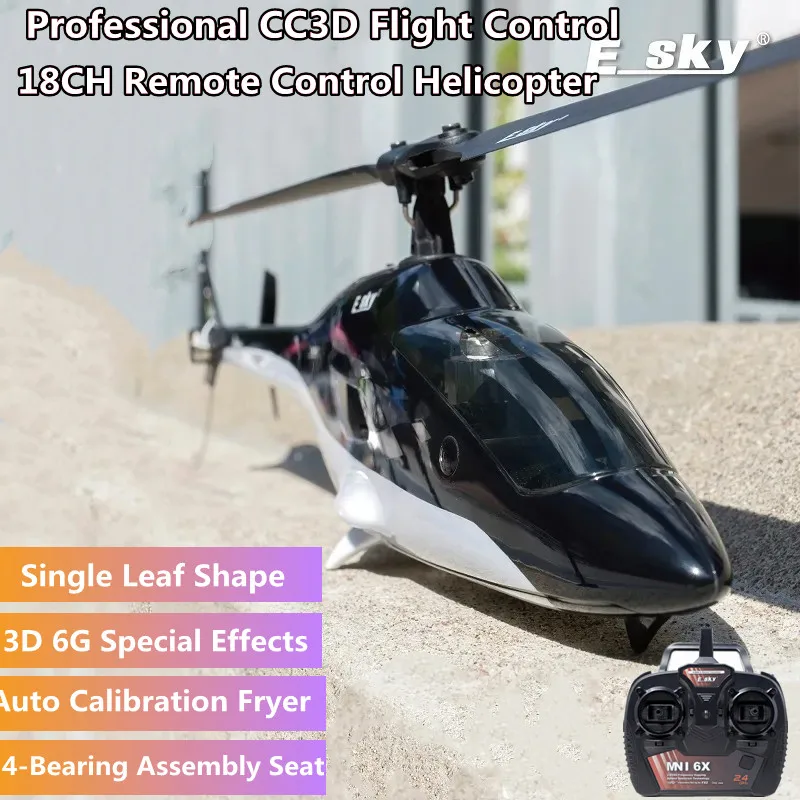 Professional 6G 3D Aerobatics Mini RC Helicopter 300M Stabilize Single Blade - £309.40 GBP