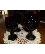 Vintage Avon 1876 Cape Cod Ruby Red Glass (Set of 4) Large Goblets 6&quot; Gl... - $747.57 MXN