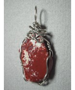 Pigeon Blood Jasper Pendant Wire Wrapped  .925 Sterling Silver - Jemel  - £33.56 GBP