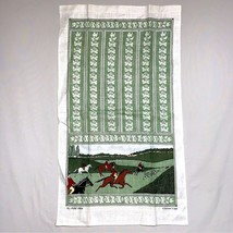 Vintage Stevens Linen Dish Hand Tea Towel Horse Hunt Fox Hound Collectible Decor - £51.43 GBP