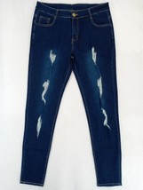 Men&#39;s Fashion Jeans Size L -32&quot; Waist x 31&quot; Long Blue Distressed Denim J... - £11.38 GBP