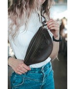 Leather Fanny Pack, Leather Hip Bag, Leather Waist Bag, Personalise Leat... - £74.31 GBP