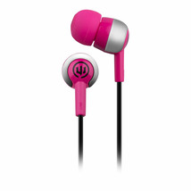 Lot of 2 Wicked Audio Deuce In-Ear Headphones with Microphone, Pink - £7.74 GBP