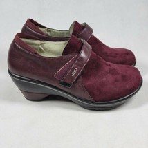 JBU by Jambu Sedona Vegan Leather Slip-On Memory Foam Clogs 10M Burgundy - £19.74 GBP