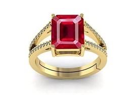 3.25 Ratti 2.50 Carat Natural Ruby Cubic Zirconia Square Shape Gold Adju... - £39.76 GBP