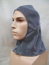 Fake Chainmail Fabric Hood Silver Mesh Armor Knight Coif Noble Sir Medie... - $187.53 MXN