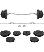 Yaheetech Barbell Weight Set - Olympic Curl Bar &amp; 6 Olympic Weights &amp; 2 ... - €174,55 EUR