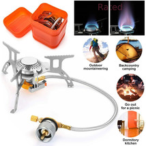 3900W Portable Backpacking Camping Gas Burner Stove with Piezo Ignition Case US - £20.53 GBP