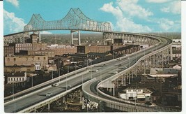Vintage Postcard Mississippi River Bridge New Orleans Louisiana Built 1958 - $6.92