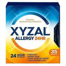 XYZAL Allergy 24hr Relief Tablets, 35 Count 9/31/26 - $9.90