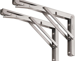 Folding Shelf Brackets 12&quot;, Max Load: 330Lb Heavy Duty Stainless Steel C... - $36.77