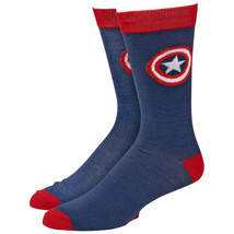 Captain America Classic Shield Symbol Crew Socks Blue - £11.84 GBP