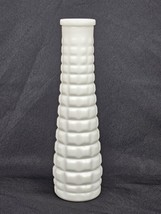 E.O. Brody Quilted Waffle Pattern Milk Glass Bud Vase M-147 Flawless Free Ship - $14.70