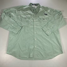 Columbia Shirt Mens XL Green Plaid Outdoor Fishing Long Sleeve Button Up  - £18.11 GBP