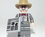 Old Man with Newspaper city town Custom Minifigure - $4.30
